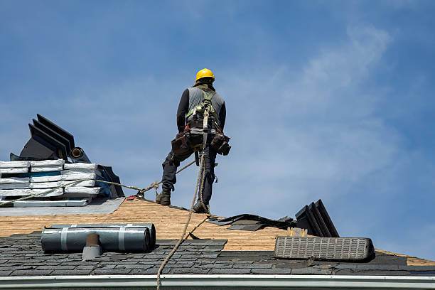 Professional Gutter Installation technician working in Delmar, IA
